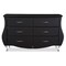 Baxton Studio Enzo Modern and Contemporary Black Faux Leather 6-Drawer Dresser 120-6440 - alternate 1